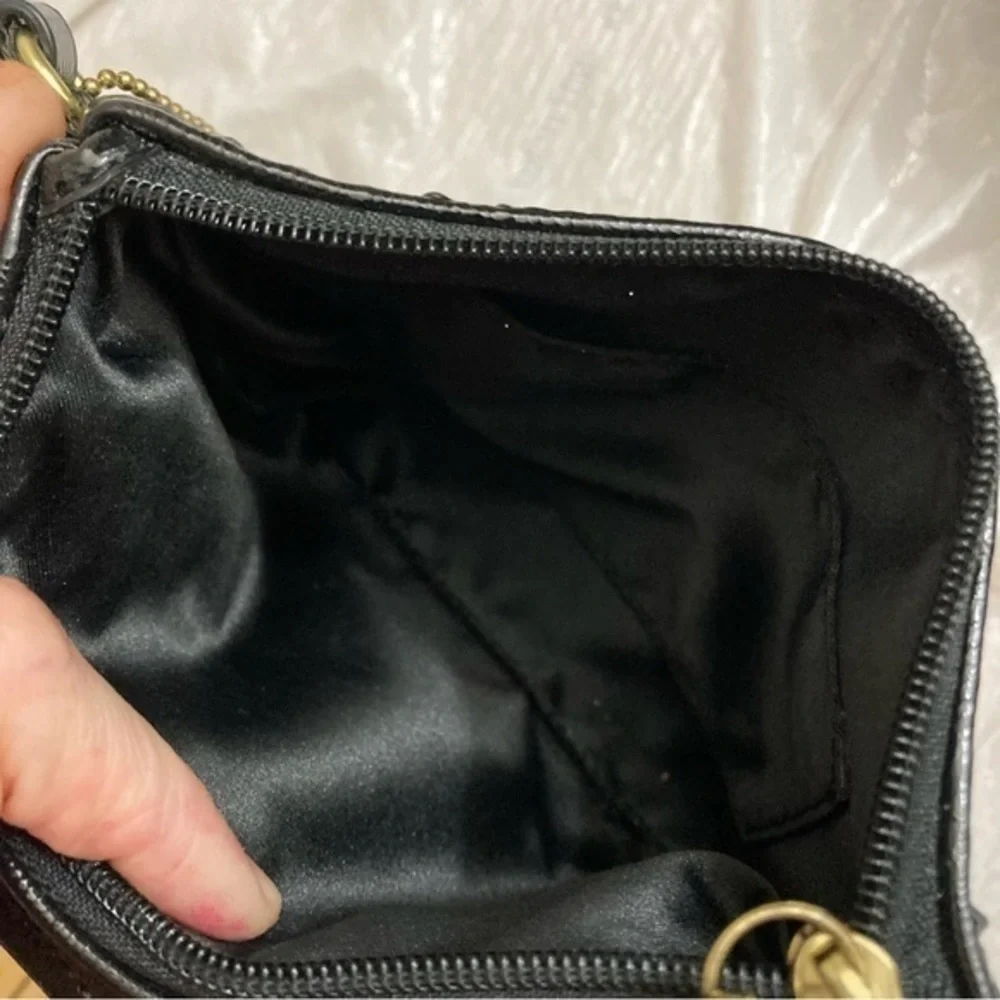 Coach Ashley sateen pleated wristlet bag